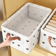 Oxford Fabric Storage Box with Handle Love Pattern for Clothes Books Snacks