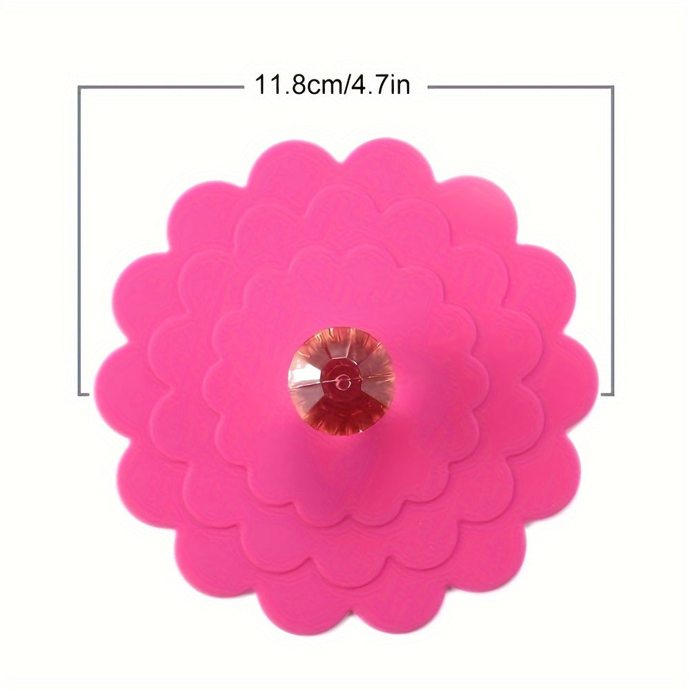 Silicone Cartoon Cup Lid for Mason Jars Cans and Bottles Blue Gray Pink Reusable Dust-Proof