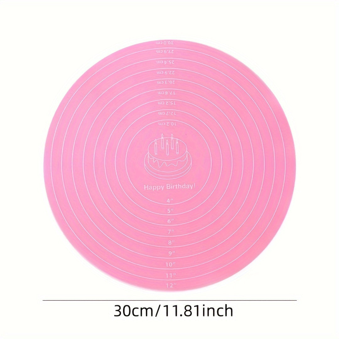 Silicone Pastry Mat Non-Stick Heat-Resistant Baking Mat for Cake Decorating