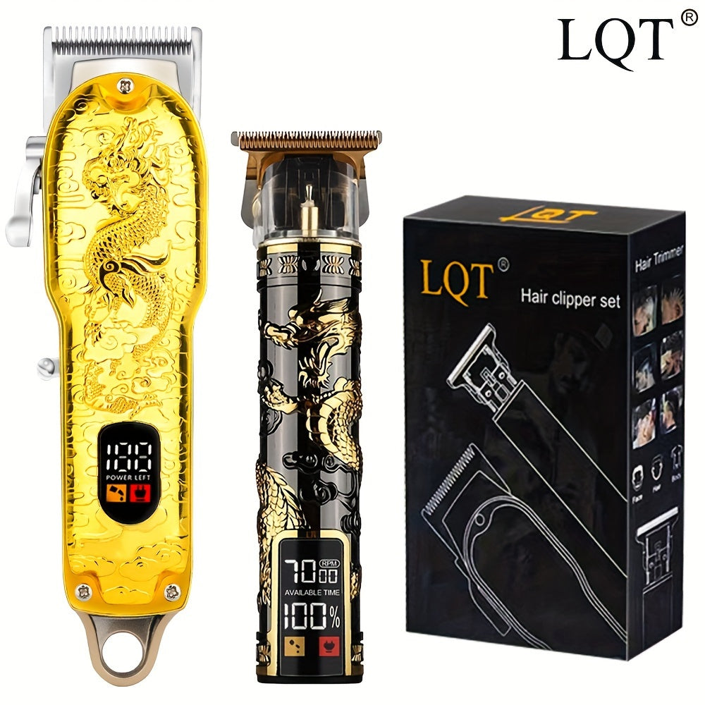 Cordless Men's Hair Clippers Trimmer Set Professional Powerful Quiet USB Rechargeable