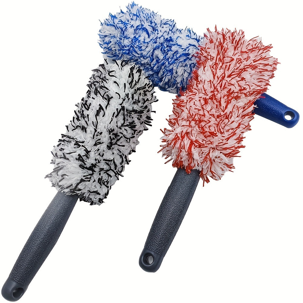 Microfiber Tire Cleaning Brush with Long Handle Car Wash Tool