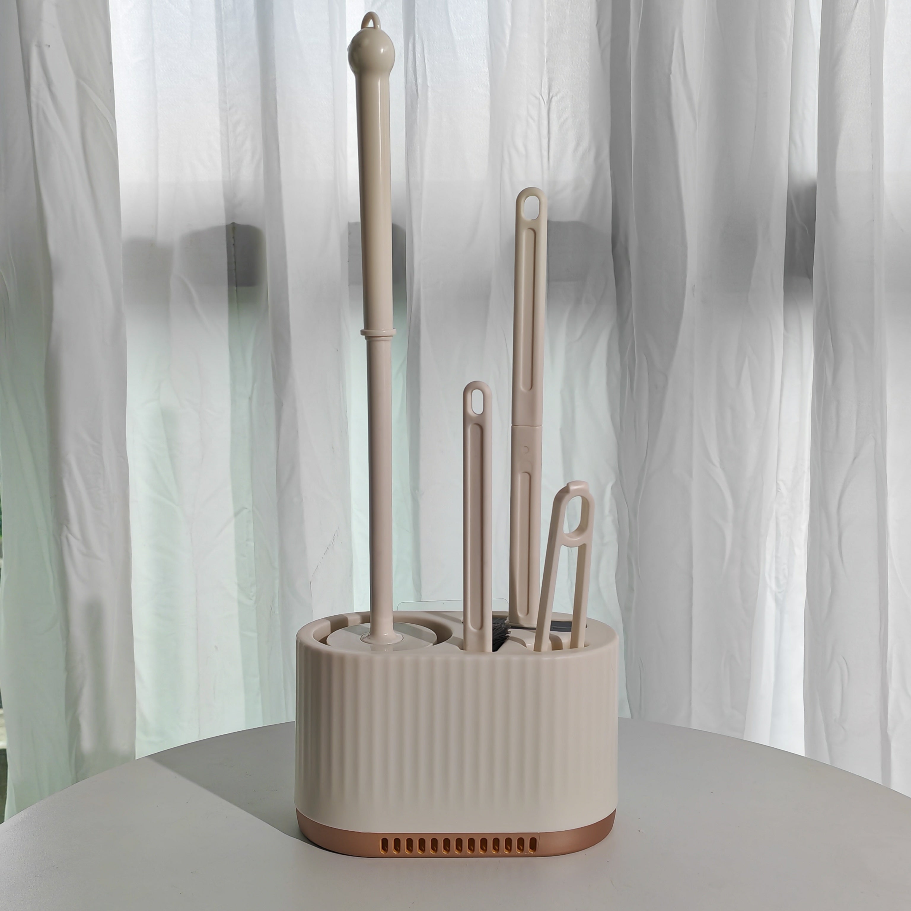 Набор из 4 пластиковых щеток для унитаза с держателем, настенный монтаж, инструменты для уборки ванной