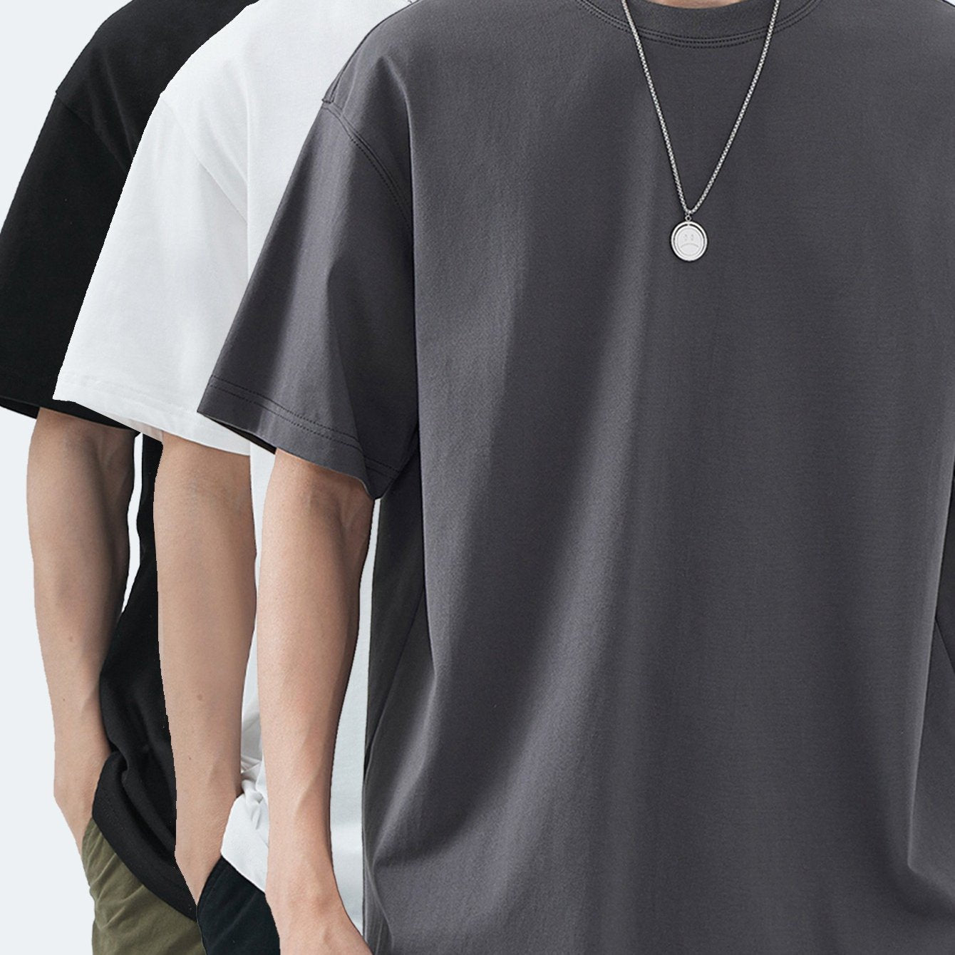 Men's Cotton Short Sleeve T-Shirts Pack Casual Summer Outdoor Wear