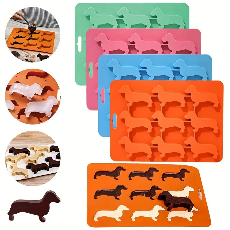 Dachshund Silicone Mold for Ice Candies Chocolates, Easy Cleanup