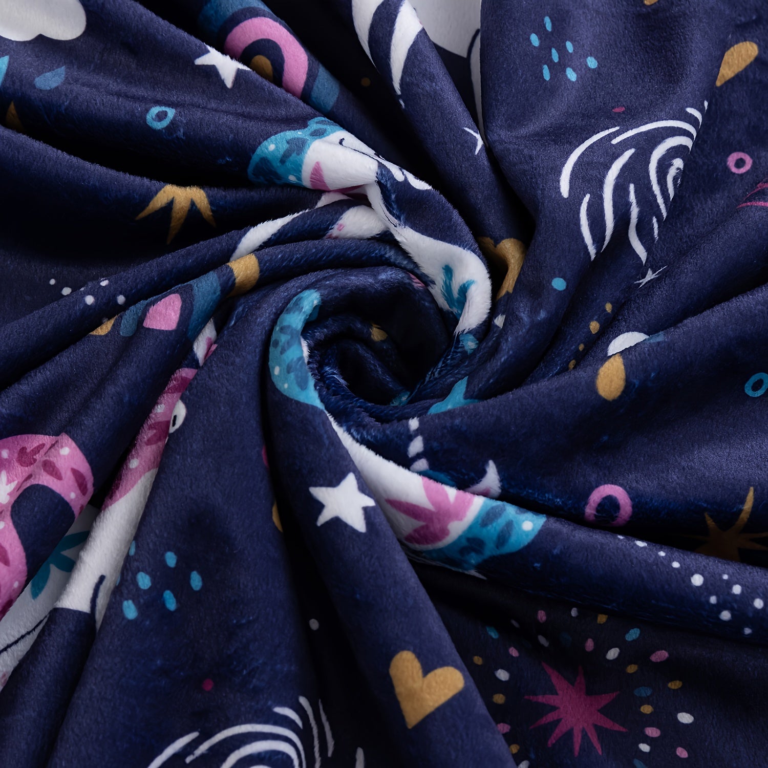 Kids Blanket Soft Minky Animal Print Polyester Nursery and Home Purple