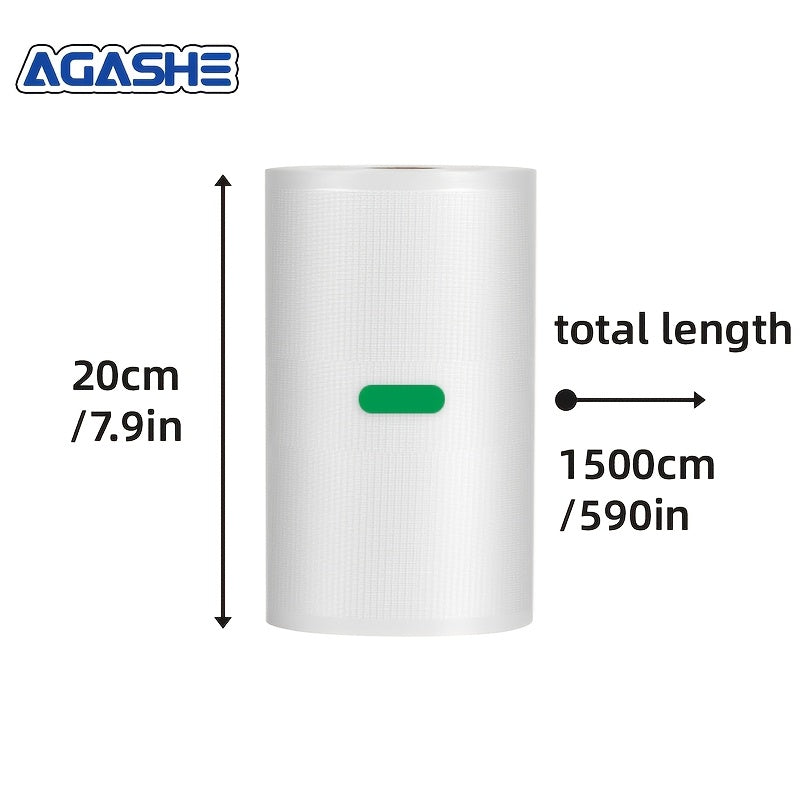Vakuum yopishtiruvchi rulon 1500cm Bardoshli PE+PA oziq-ovqatni saqlash uchun uy sharoitida
