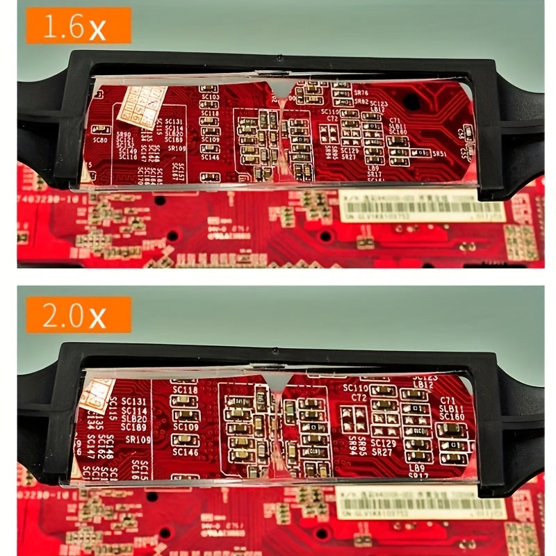 Lupa de cabeza con 4 lentes, manos libres para lectura, joyería y manualidades