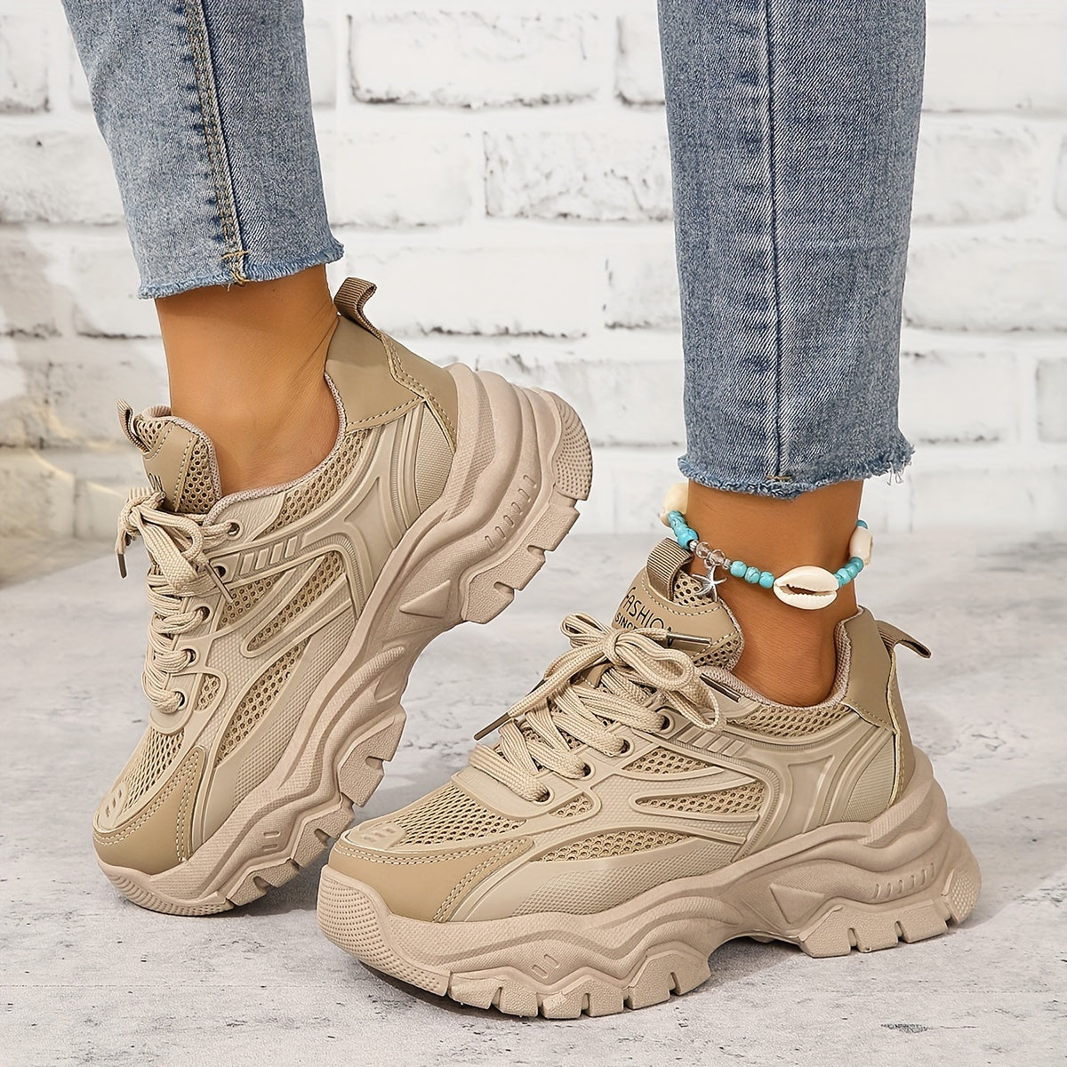 Women’s Casual Canvas Sneakers, Lace-Up, Low-Top, Comfortable Outdoor Shoes