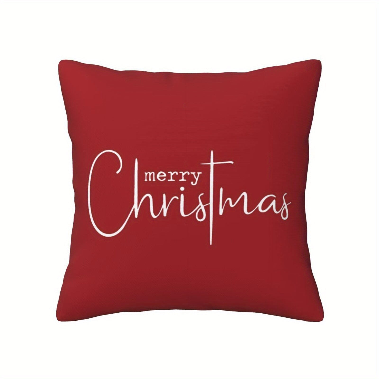 Christmas Themed Pillow Covers Set of 2 45x45cm Decorative Cushion Covers for Living Room and Bedroom