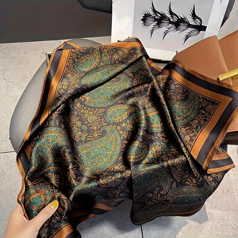 Ayollar uchun gullar bilan bezatilgan yengil moda shalvarli polyester sharf