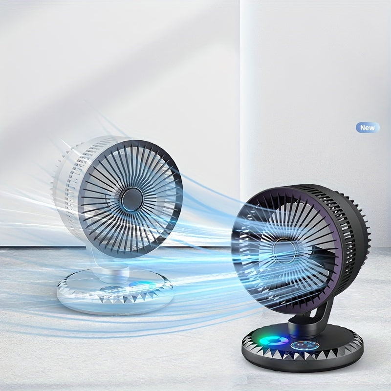 Portable USB Desktop Fan, Energy-Efficient, Adjustable Angle, Ultra-Quiet