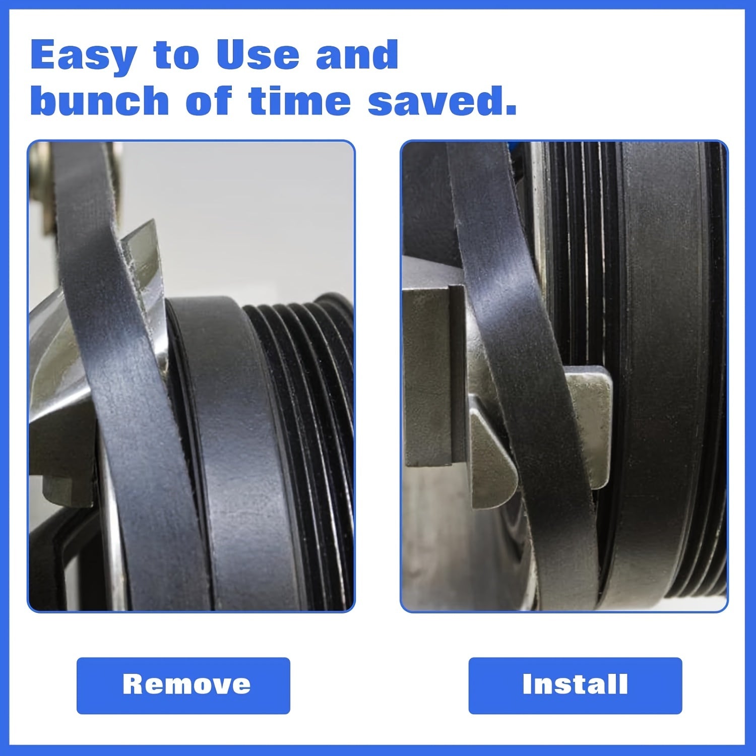 Kit de herramientas de 2 piezas para cinturón serpentino de metal, para automoción, extracción e instalación del tensor