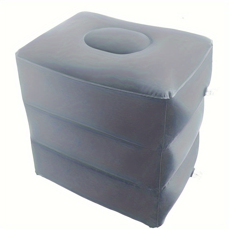 Inflatable Travel Pillow for Neck Support Flocking PVC Leg Pillow for Office and Travel