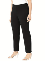 Plus Size Women's Elegant High Rise Tapered Leg Pants