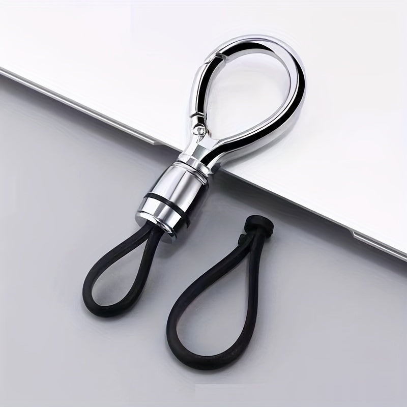 Unisex Zinc Alloy Car Keychain With Ropes Bear Head Pendant Anti-Loss Accessories