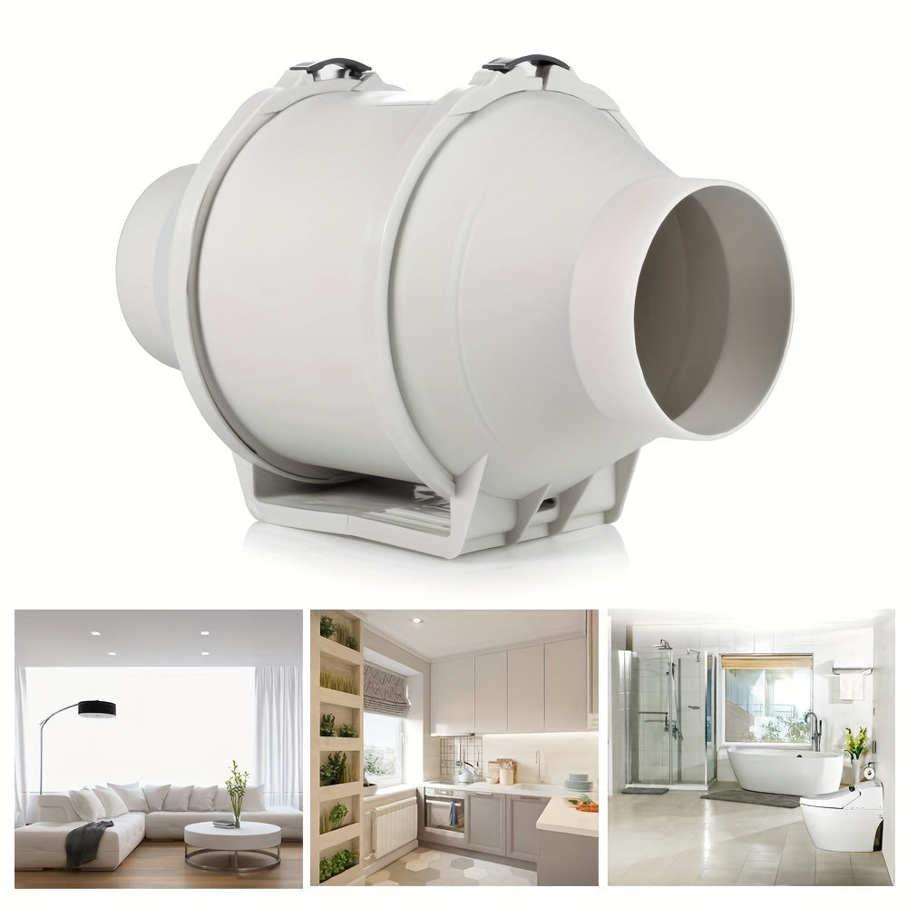 Yuqori tezlikdagi 10.16 sm inline kanalli fan - aralash oqim bilan - issiqlik va sovutish uchun tinch, kuchli havalandırma, o'simliklar uchun tentlar va gidroponika uchun mukammal, oson o'rnatish, 220V.