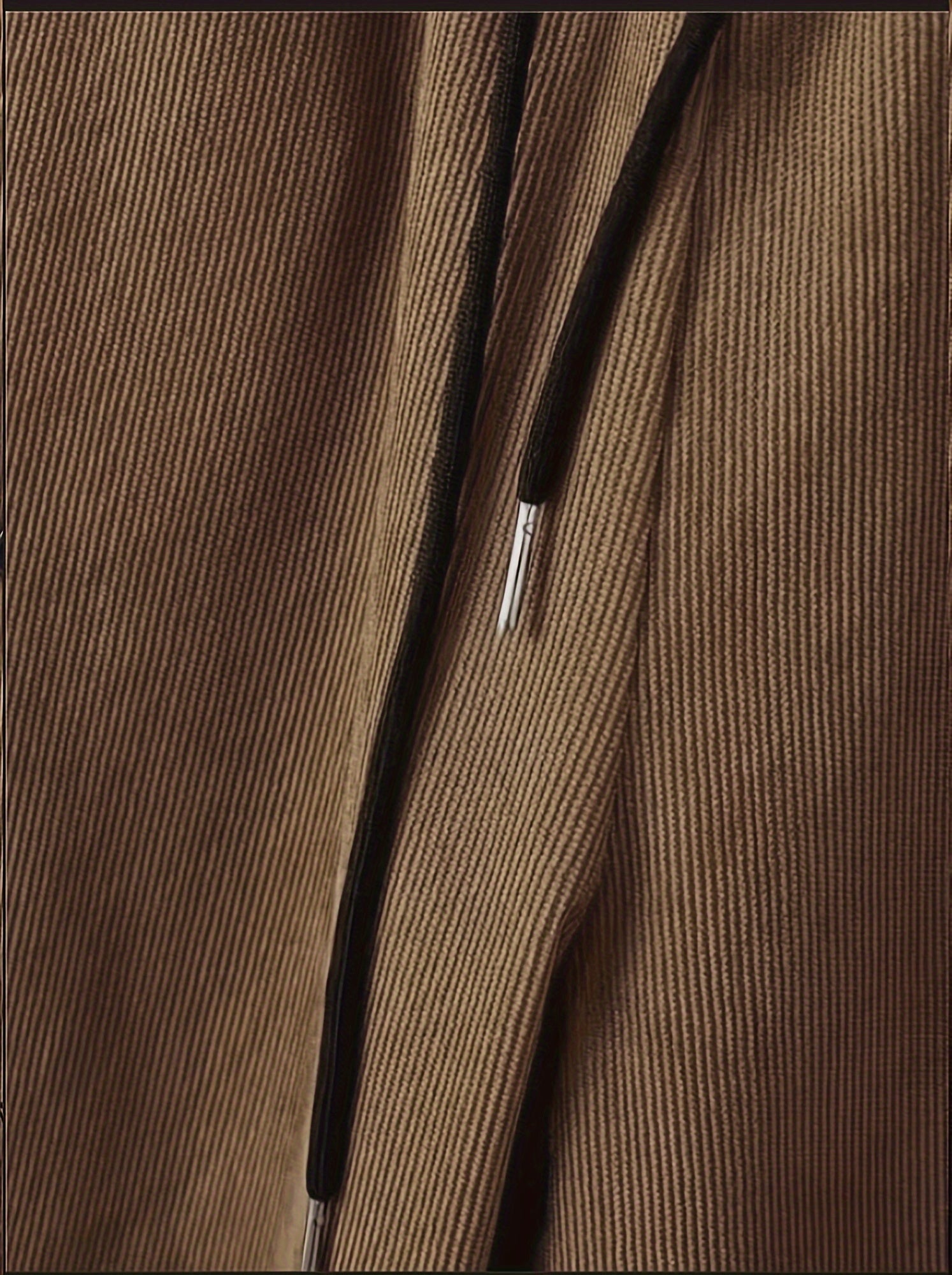 Men's Solid Color Corduroy Suit with Long Sleeve Shirt and Pants