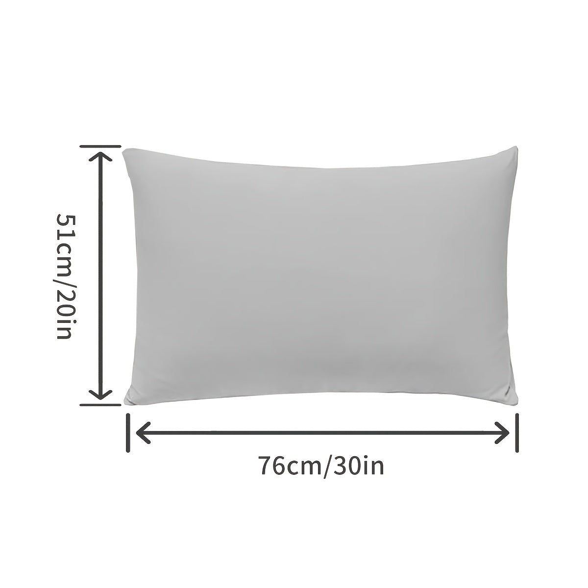 Gray Waterproof Knit Pillowcase Soft Breathable Stain-Resistant Machine Washable