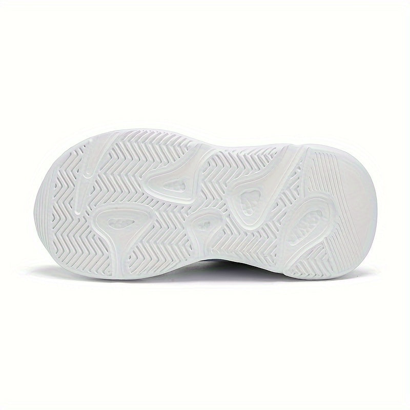 Girls Fleece-Lined Athletic Sneakers Stripes Mid-Top Casual Running Shoes