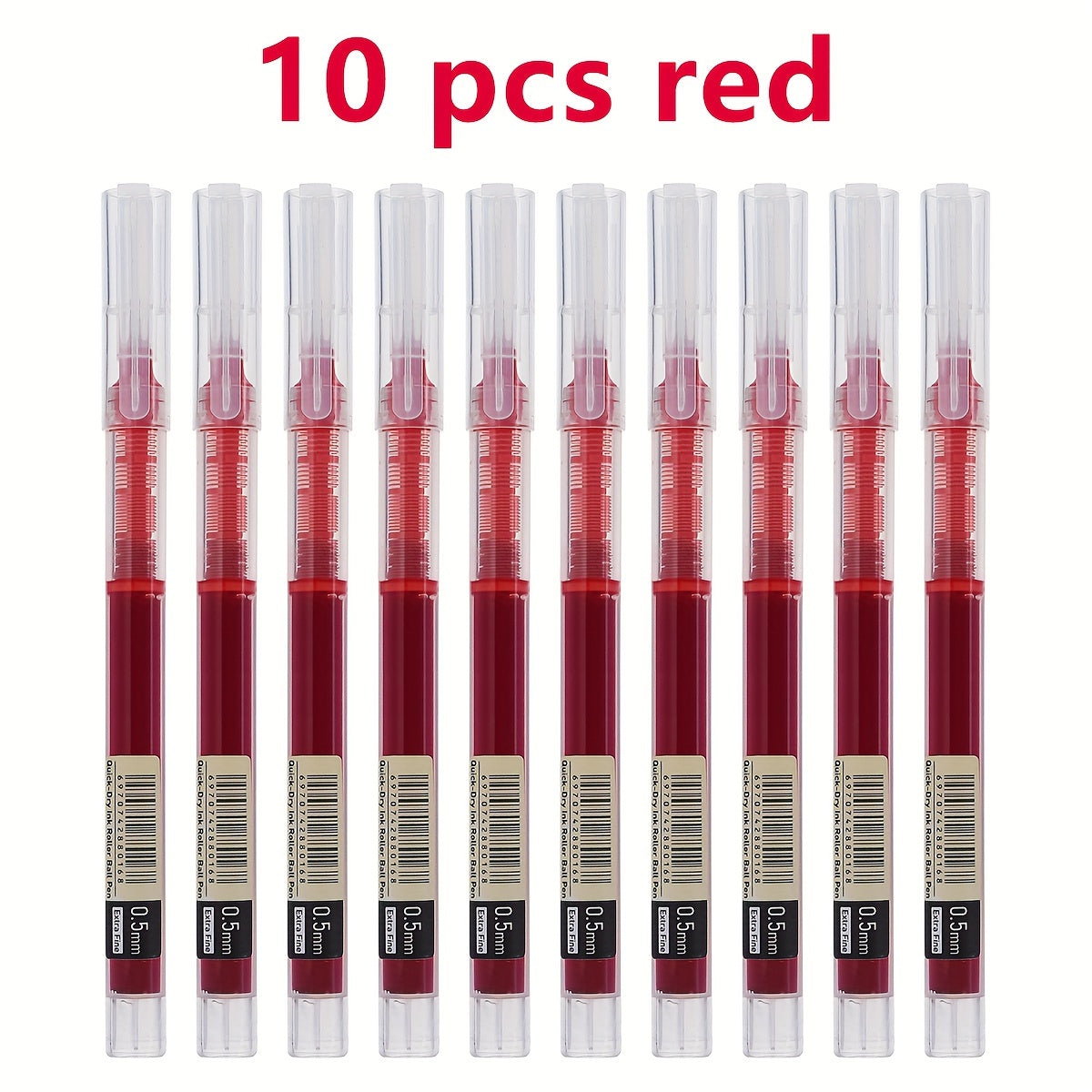 30pcs Ballpoint Pens Set 0.5mm Quick Drying Ink Black Blue Red for School Office