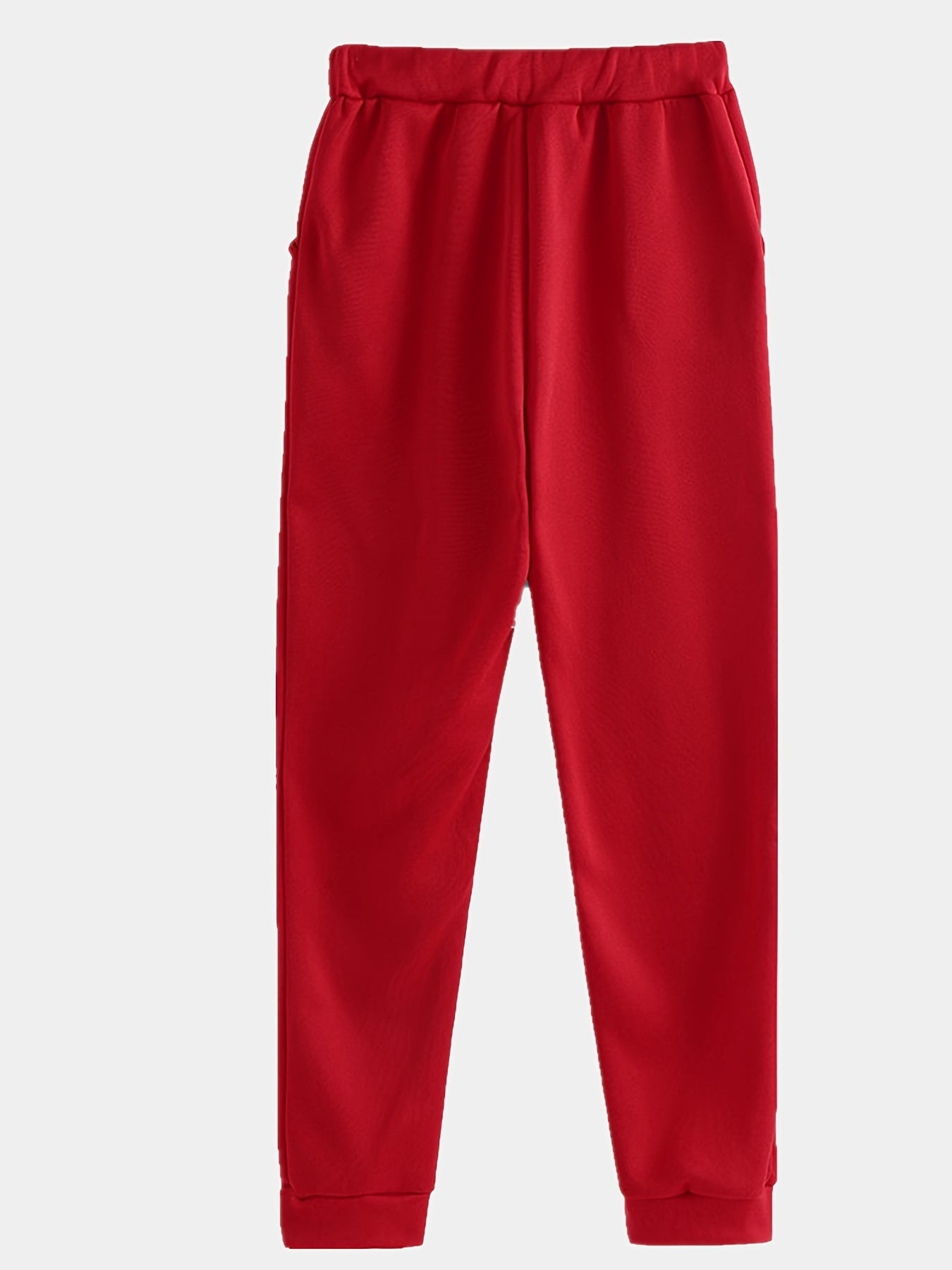 Women's Polyester Hooded Sweatshirt and Pants Set Solid Color Long Sleeve Casual Fall Winter