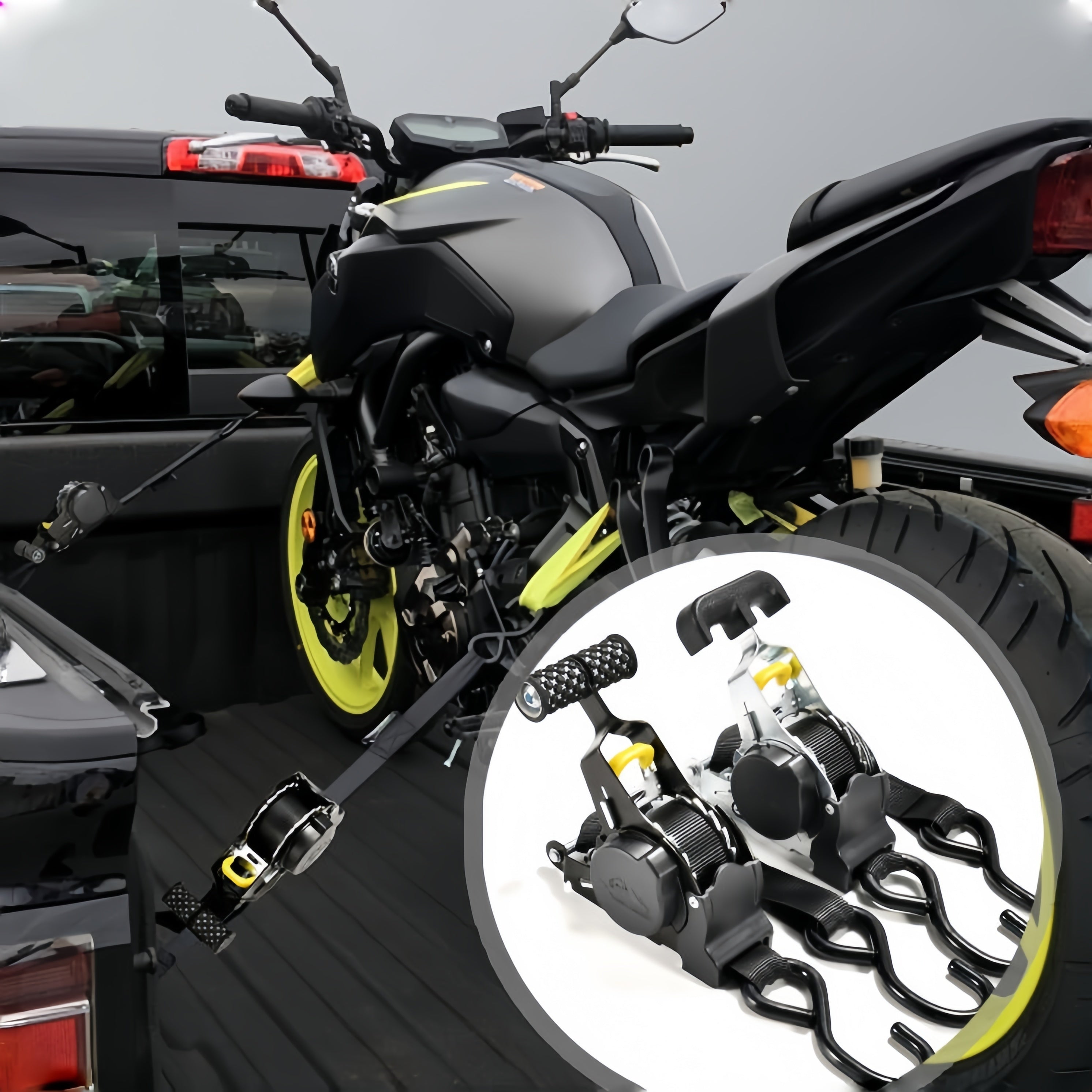 Correa de carga retráctil de acero para motocicleta, duradera, para asegurar equipaje