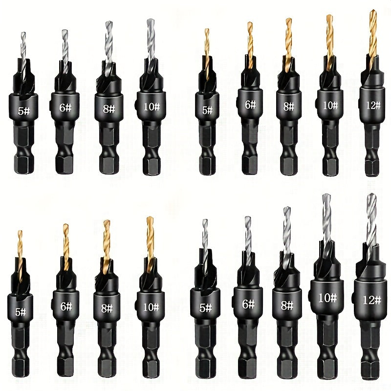 Woodworking Countersink Drill Bit Set 4/5pcs Hex Shank for Woodworking