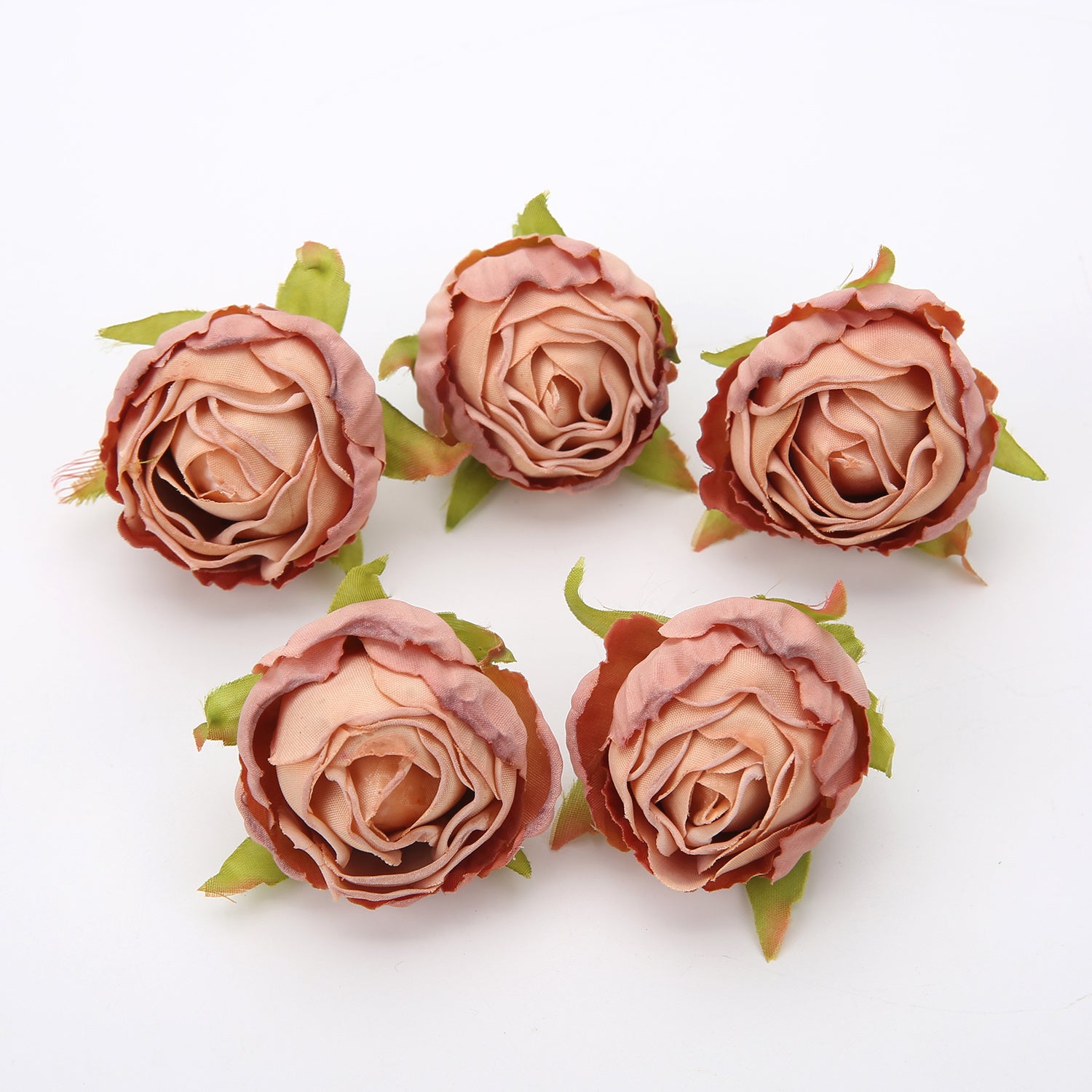 10 Pieces Silk Rose Tea Buds for Wedding Bouquets and Christmas Decorations