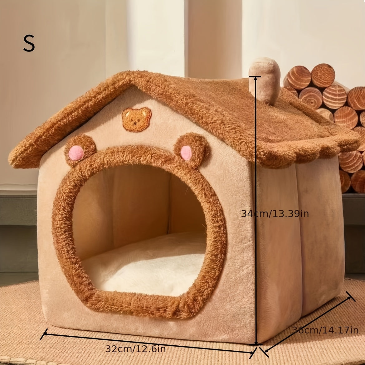 Washable Warm Pet House for Cats and Small Dogs, Detachable, Cozy, Comfortable