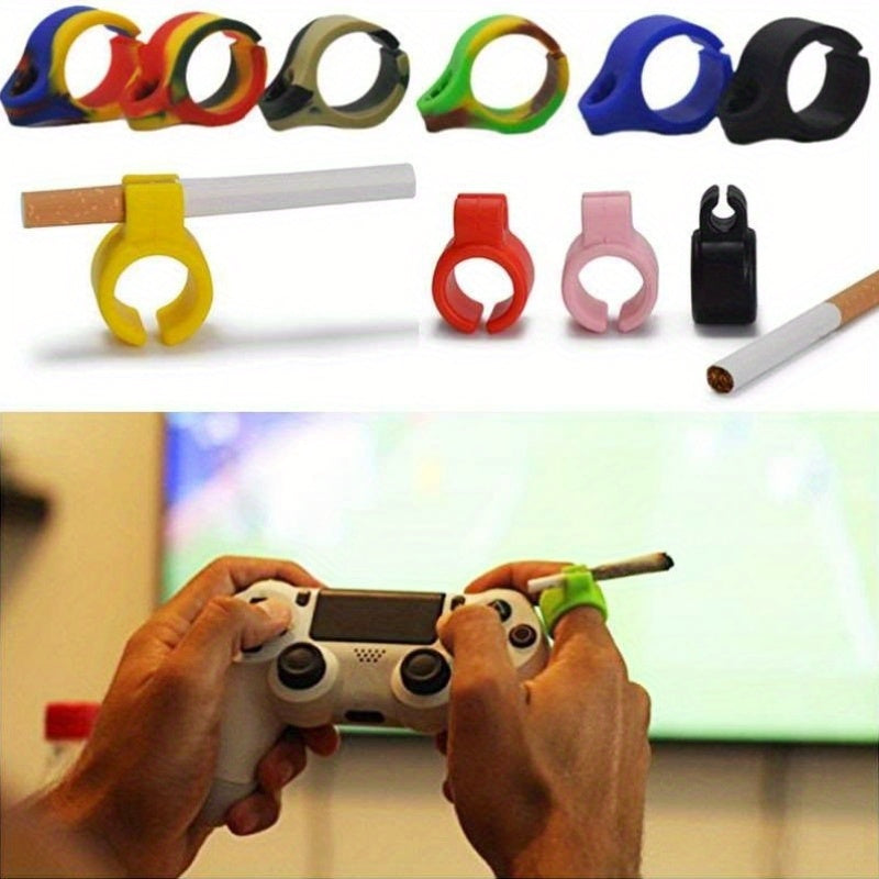 Unisex Silicone Cigarette Holder Ring Smoke Stain Prevention Accessory