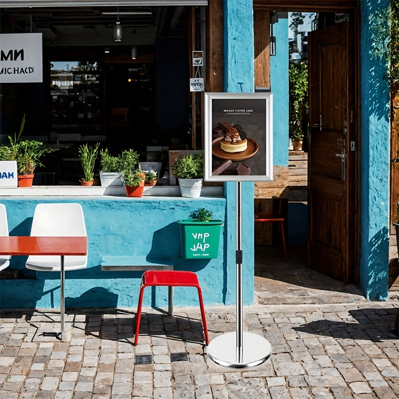 A4 Metal Sign Stand Adjustable Rotatable Freestanding Indoor Outdoor Display