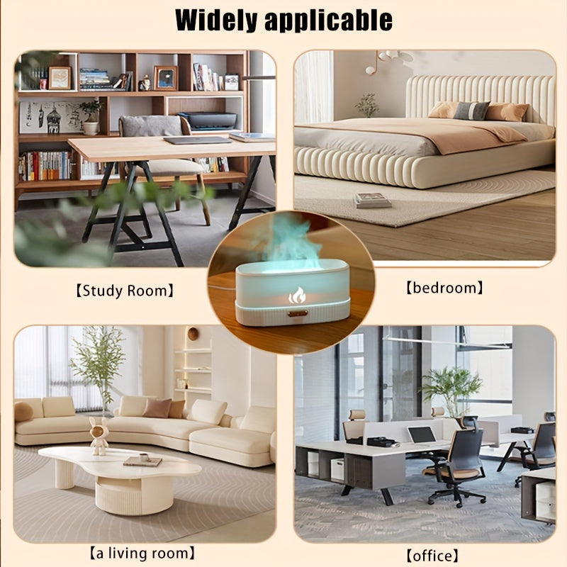 USB-Powered Aromatherapy Diffuser with Soundwave Technology LED Light Cool Mist Humidifier for Essential Oils