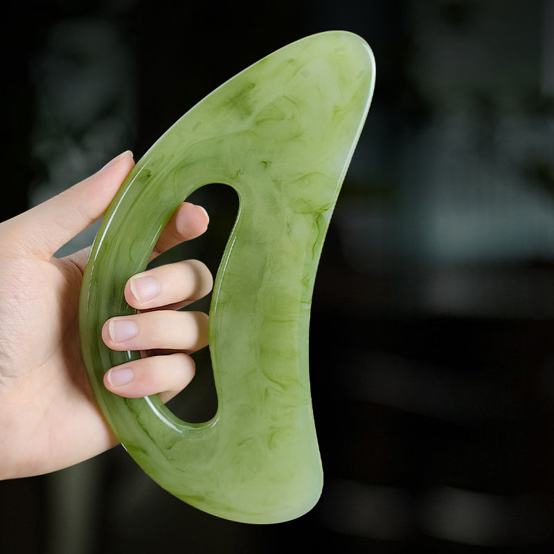 Универсальный скребок для тела для дренажа, массажа плеч, шеи, спины, живота, ног, лимфодренажа, иглоукалывания сухожилий и терапии по меридианам.