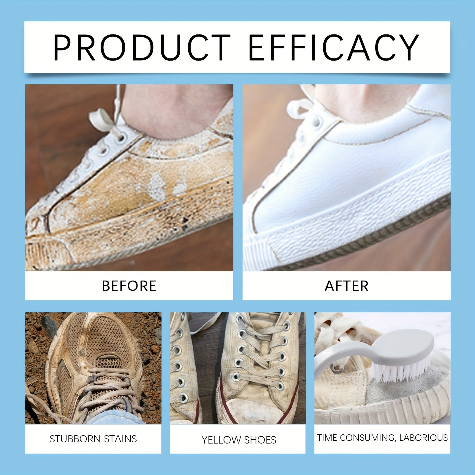 Koʻpikli poyabzal tozalagich 1L choʻmich va sochiq bilan, chuqur dogʻlarni olib tashlash, kanvas uchun xavfsiz