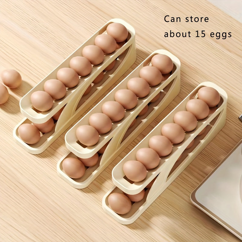 Муҳофаза қўйиш учун икки қаватли тухум ташкилотчиси билан музлатгич сақлаш қутилари тўплами, ҳажмни тежайдиган ошхона полк корзинаси