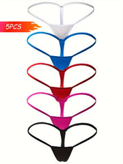 Women's Lingerie Solid Color Thongs Pack of 5 Comfortable and Stylish