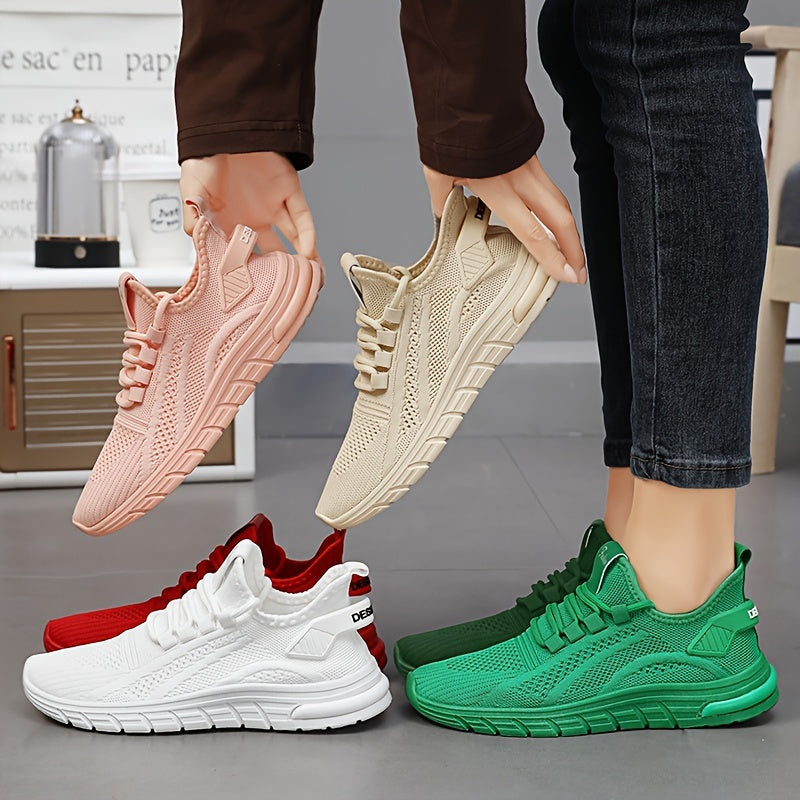 Women's Casual Knit Sneakers, Multi-Color Lightweight Running Walking Shoes