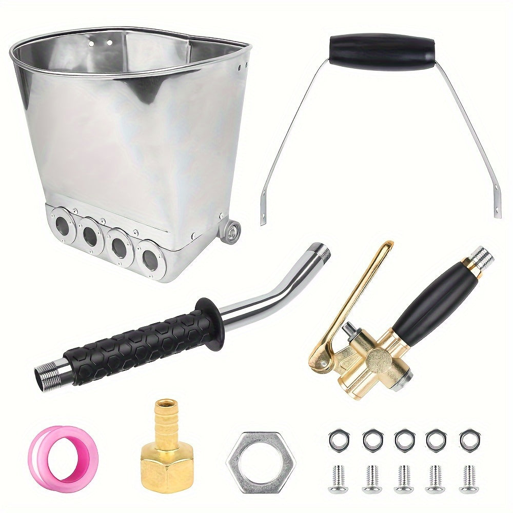4-Hole Wall Cement Spray Gun for Concrete Plaster Painting Durable Metal