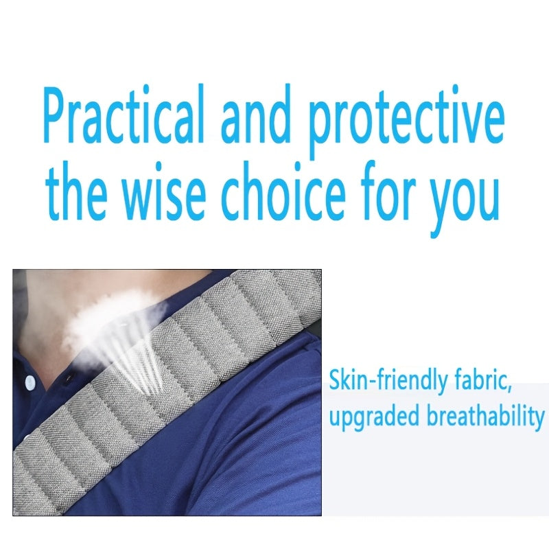 2pcs Car Seat Belt Shoulder Protectors Breathable Comfortably Lengthened