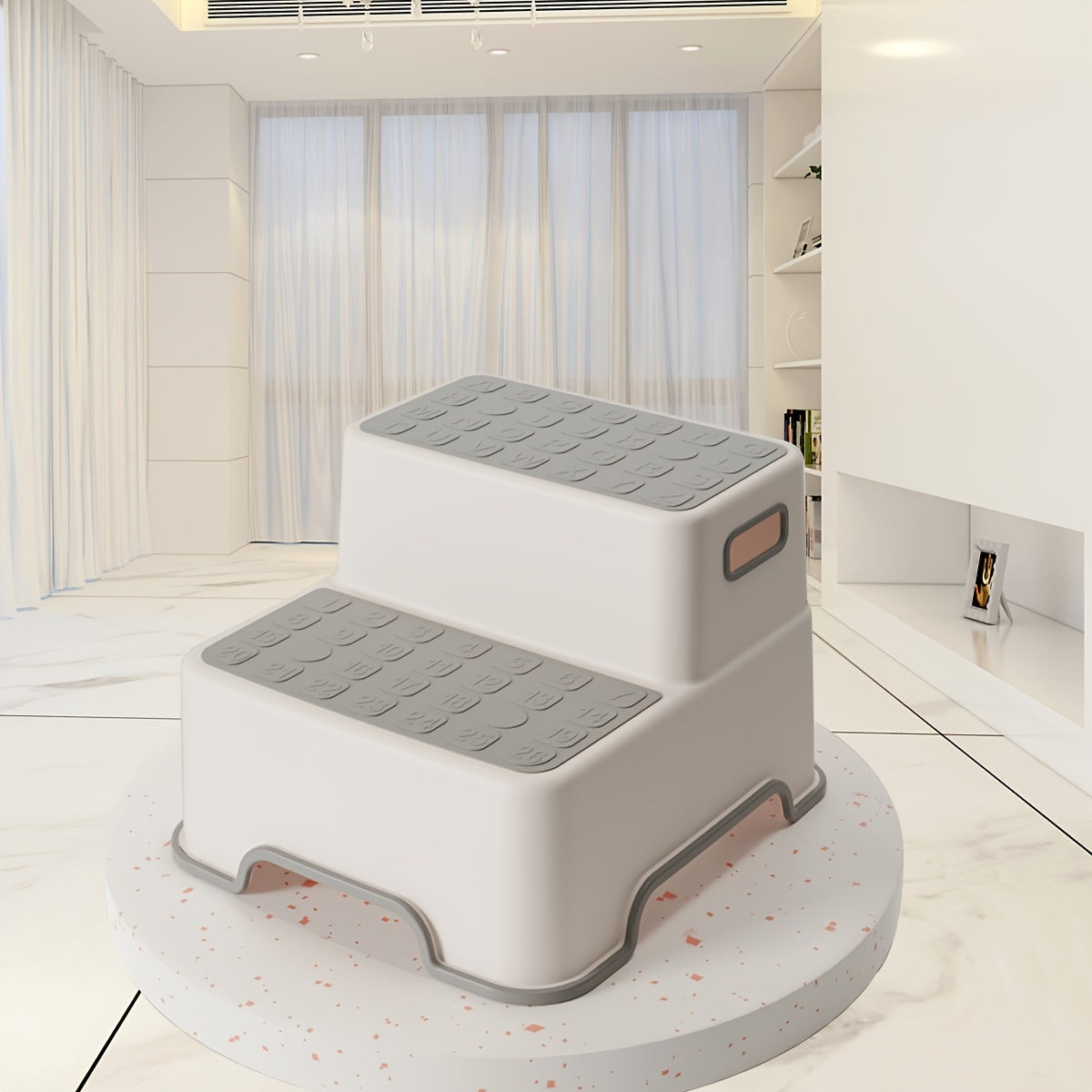 Taburete de plástico antideslizante para baño, entrenamiento para ir al baño y alcanzar lavabos