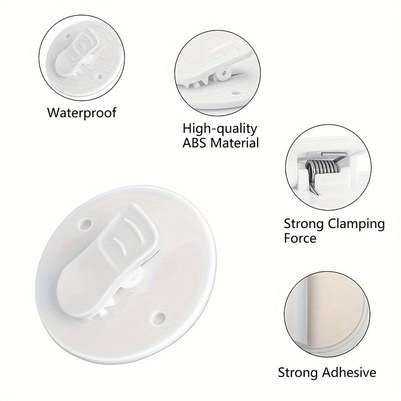 3 ta plastik dush pardasi qisqichlari, suyuqlikning to'kilishini oldini olish uchun, uy yoki dush xonasi pardalari uchun mos.