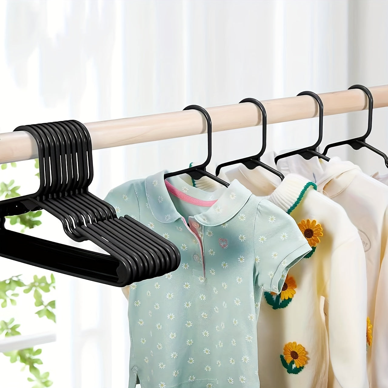 Baby Clothes Hangers 50 Pcs Durable Anti-Slip Plastic for Kids Closet Wardrobe Storage