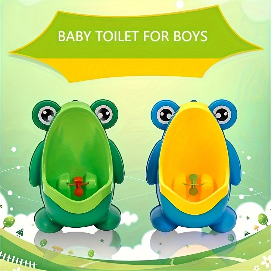 Baby Boys Plastic Wall-Mounted Urinal Portable Stand-Up Toilet with Vivid Eyes