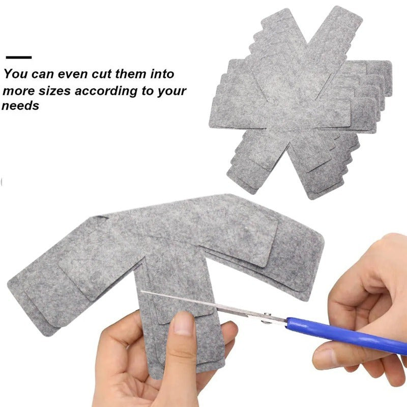 Set of 9 Non-Stick Plush Pads for Pots and Plates Kitchen Cookware Protectors