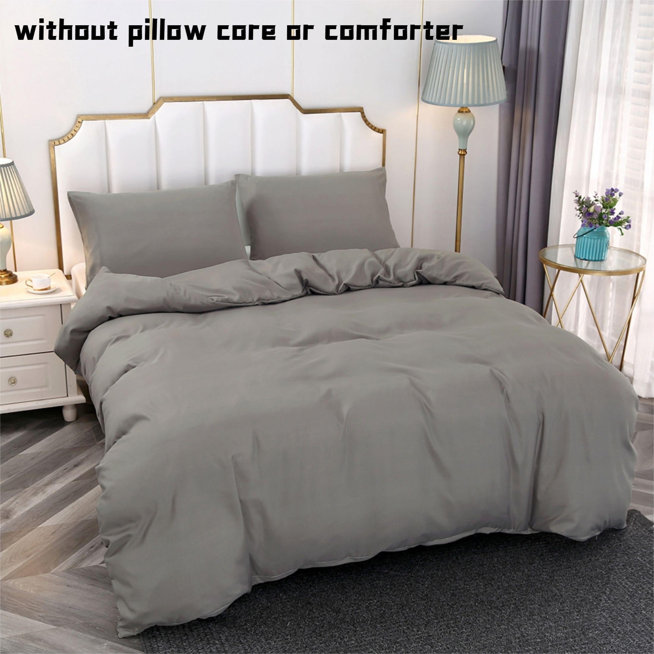 Solid Color Duvet Cover Single Size Soft Comfortable Bedroom Guest Room