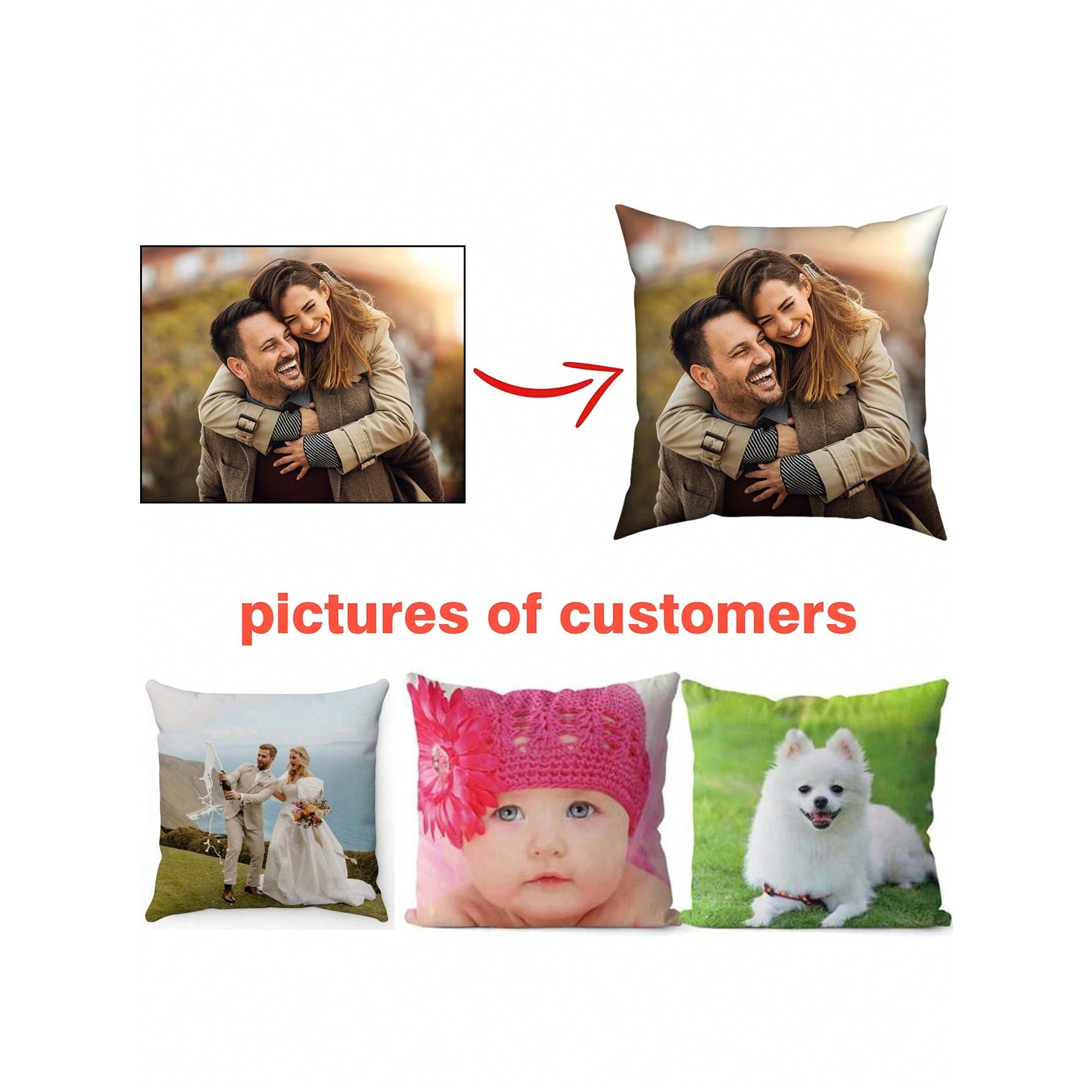 Personalized Couple Pillowcase Soft Polyester Blend Gift for Mother's Day