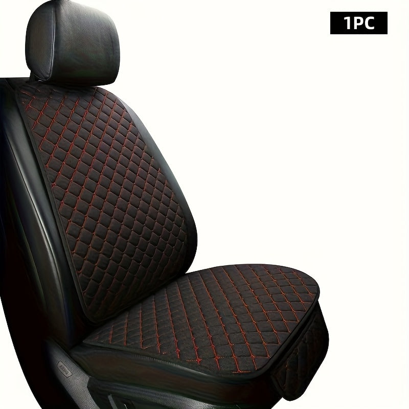 Universal Linen Car Seat Cover Set with Backrest for Driver and Passenger