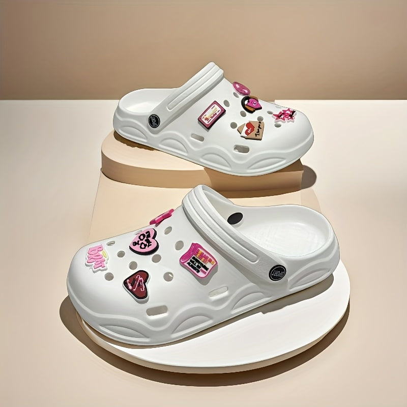 Women's Stylish Pink Decorated Hollow Shoes Casual Wear Accessories