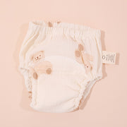 Kids Diaper Pants Waterproof Breathable Gauze Training Underwear for Toddlers White