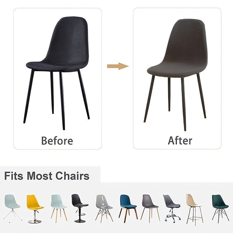 Sıx rangda, elastik bant bilan ushlovchi sut poliesteridan yasalgan cho'zilgan qopqoq stul.